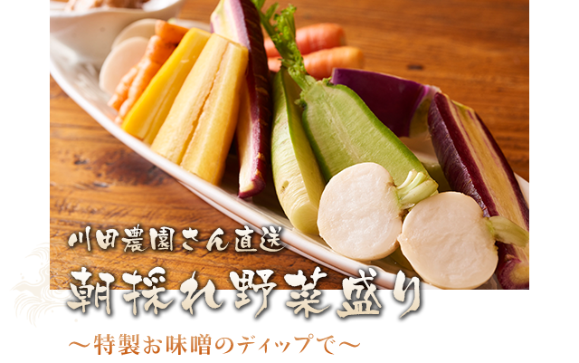 朝採れ野菜盛り